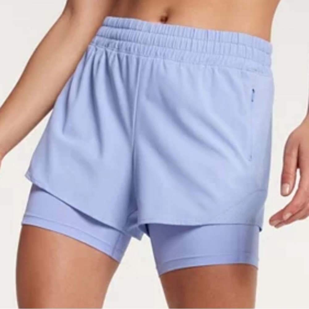 Women's Light Blue Athletic Shorts